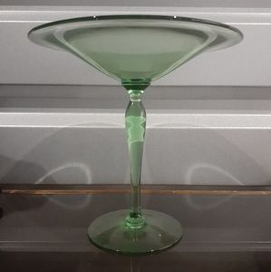 Steuben Vaseline Uranium Glass compote